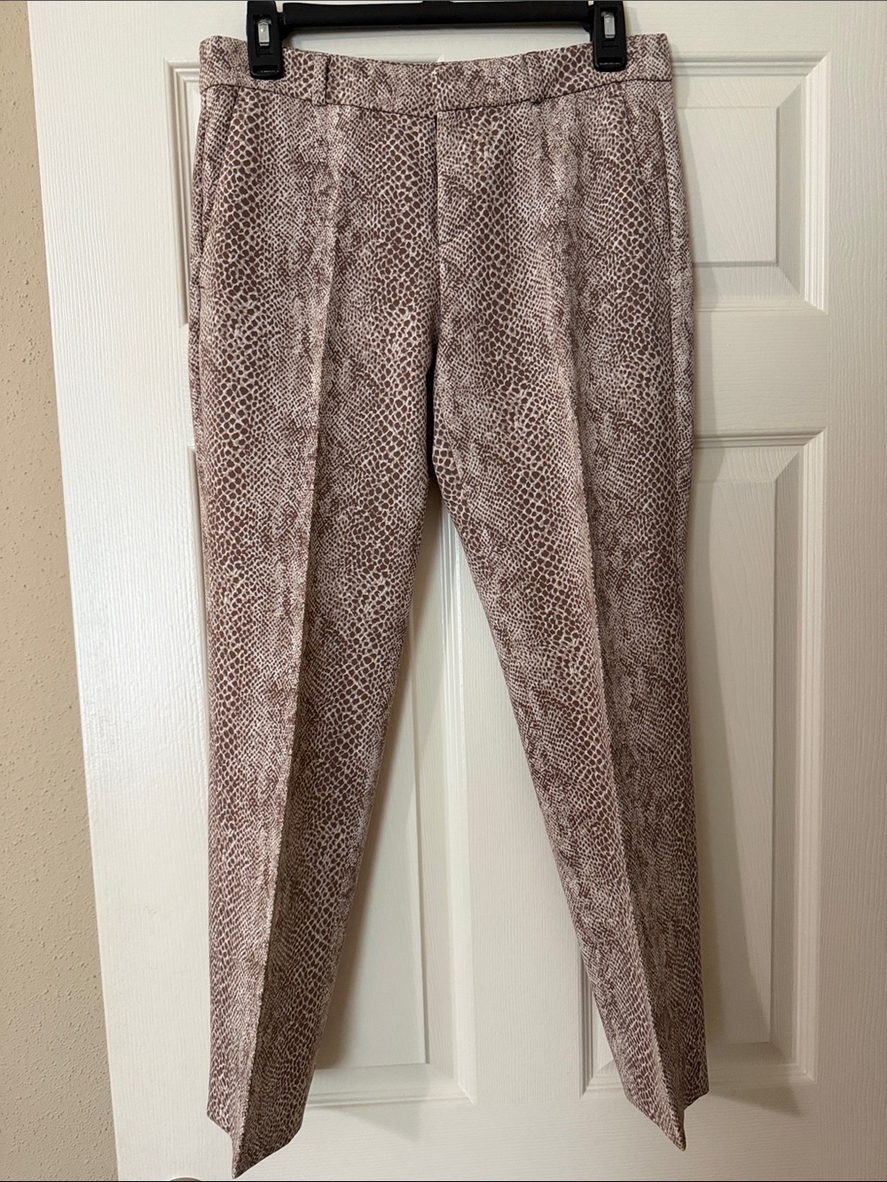 Banana Republic Taupe Snakeskin Print Ankle Pants